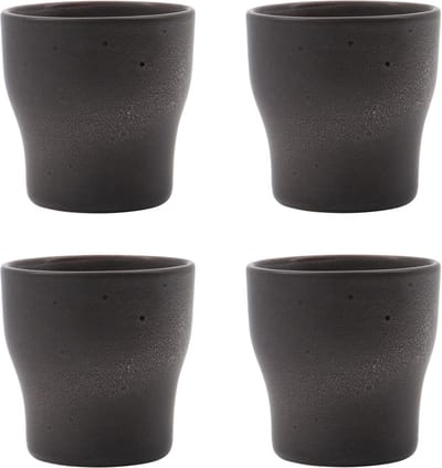 House Doctor Thermobeker Liss donkergrijs 9 cm - 4 stuks