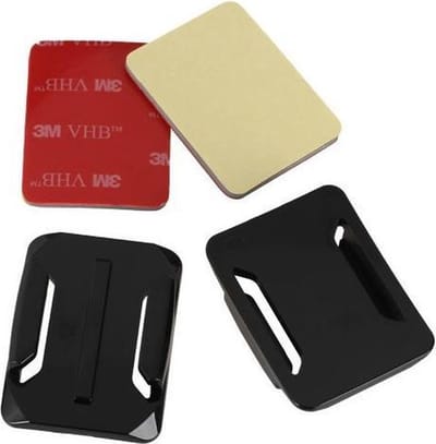 2x Gebogen Helm Plaatjes Curved Surface Helmet Mount met 3M Sticker voor GoPro Hero 1 2 3 3+ 4