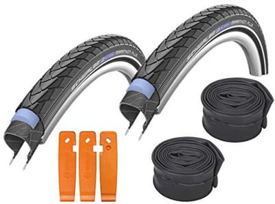 Fietsbanden Set 40-622 voor Trekking- en Crossfietsen met Binnenbanden en Bandenlichter
