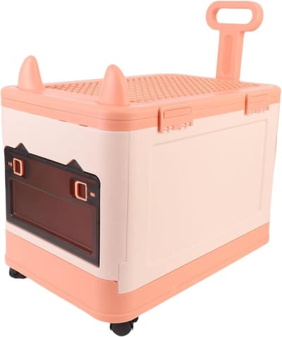 Opvouwbare Speelgoedkist - Opbergbox Kinderen - Speelgoed Organiseren - Met Wielen en Deksel - 49 x 32 x 11 cm