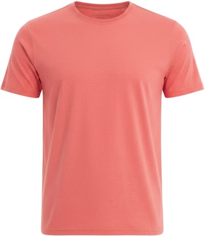 OMBRE T-shirt - Regular Fit - Katoen - Korte Mouw Koraal S
