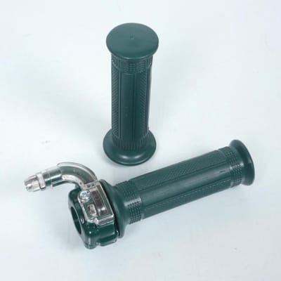 Poignée gaz accélérateur vert foncé kaki mini targa pour mobylette cyclomoteur