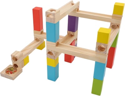 Houten Knikkerbaan - Doolhofspel Educatief - Creatief Spelen - Verbetering Coördinatie - 30 x 22 x 3 cm