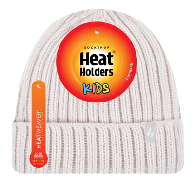Heat Holders Dikke dikke geribbelde muts voor meisjes - Buttercream