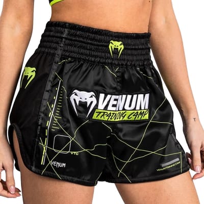 Venum Training Camp 4.0 Dames Muay Thai Short Zwart Neon Groen - S