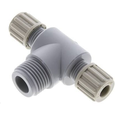 8x6mm En G1/2'' PA T-Vormige Knelfitting Met Buitendraad 10 Bar