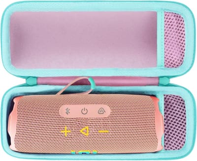 Duurzame Hard Case voor Waterdichte Portable Speaker - Geschikt voor JBL Flip 7/6/5/4 in Roze en Groen