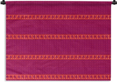 Wandkleed - Wanddoek - Olifant - Design - Roze - 120x90 cm - Wandtapijt