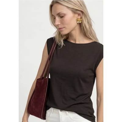 Basic shirt met boothals