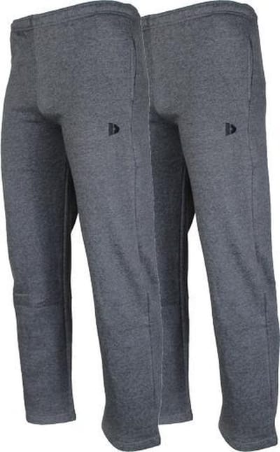 2-Pack Donnay -Joggingbroek rechte pijp dunne kwaliteit (Nigel) - Sportbroek - Heren - Charcoal-marl (037) - maat S