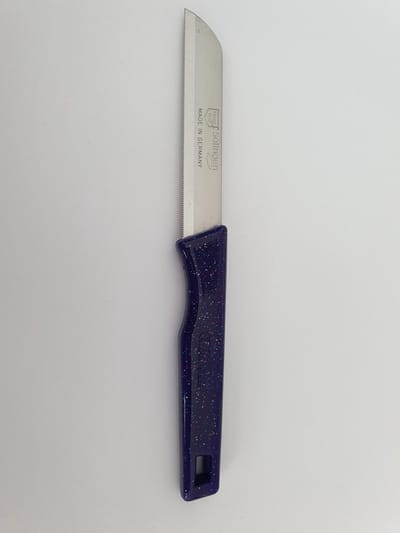 Solingen schilmes BLAUW  - schilmesje - schilmessen - schilmes met kartel - duitse kwaliteit super scherp - ergonomische heft - keukenmes - keukenmes - groente mes – groentemes