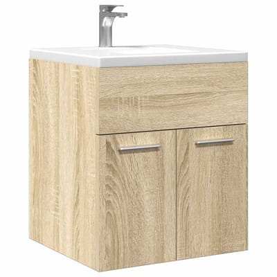vidaXL - Wastafelkast - 41x38,5x46 - cm - bewerkt - hout - sonoma - eikenkleurig