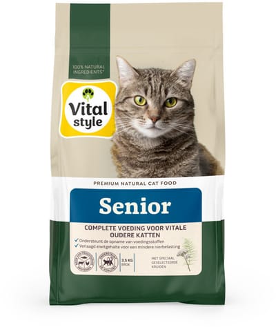 Vitalstyle Senior Kattenvoer - 2 x 3,5 kg - Voordeelverpakking