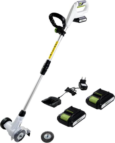 Snoerloze voegenreiniger 20V incl. 2 x accu 2.0Ah verwisselbare voegenborstels telescoopsteel