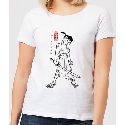 Samurai Jack Kanji Women's T-Shirt - White - S