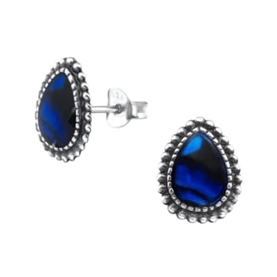 Aramat Jewels | Oorbellen | Zilveren Abalone Oorbellen 12x9 mm | | | |9mm | Zilver | Volwassenen | Verkleurd niet