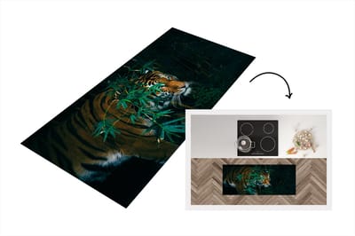 Keukenloper - Loper keuken - Tijger - Dieren - Jungle - 120x50 cm - Keukenloper vinyl