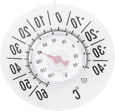 Raamthermometer - Temperatuurmeter Weer - Buiten Temperatuur - Waterdicht Weerbestendig - 18 cm - Transparant