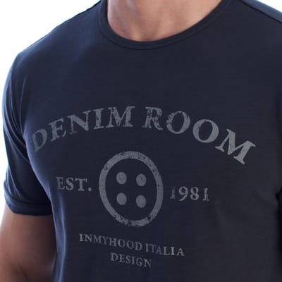 Heren Geprinte Katoenen Korte Mouw T-Shirt HS24MTS19