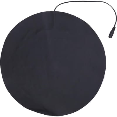 USB Verwarmingskussen voor Kleine Huisdieren PU Leer Rond Verwarmde Plaat 3 Niveaus Temperatuur black