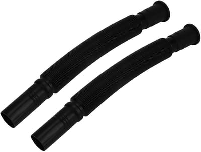 Dailygoods- Afvoerslang Flexibel - PVC Verlengbuis - 2 Stuks - Zwart - Voor Keuken/Badkamer - Slijtvast en Gemakkelijk te Reinigen - Afvoerpijp