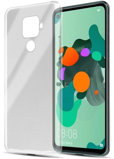 Cadorabo Hoesje geschikt voor Huawei MATE 30 LITE in VOLLEDIG TRANSPARANT - Beschermhoes gemaakt van flexibel TPU Silicone Case Cover