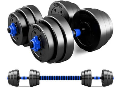 Verstelbare korte halterset - set van 2 kunststof halters - halters voor aerobics fitness - gym training