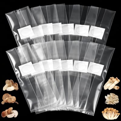 Paddenstoelteeltzakken 32 x 50 cm - Duurzame kweekzakken met filter voor paddenstoelen, ideaal voor Enoki en andere soorten, perfect voor hobbyisten en professionals
