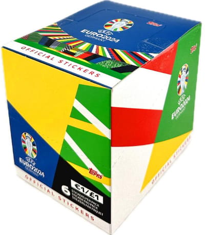 Topps - UEFA Euro 2024 -100-Packet Sticker Display