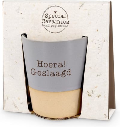 Koffiemok zonder oor - Geslaagd