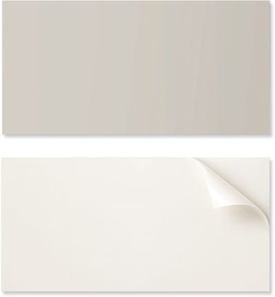 Decoratief vinylpaneel met afbeelding voor keuken of badkamer, 100x50 cm, lichtcrèmekleur.