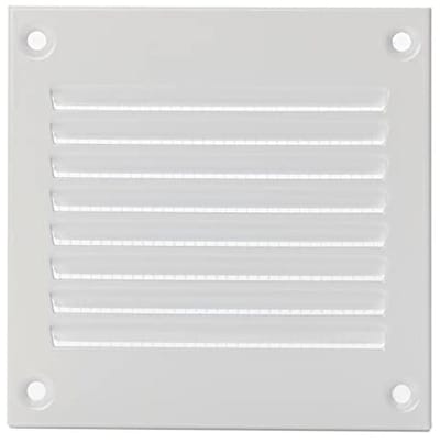 Vierkant Ventilatierooster 100x100 mm - Met Insectenbescherming en Weerbestendig Design
