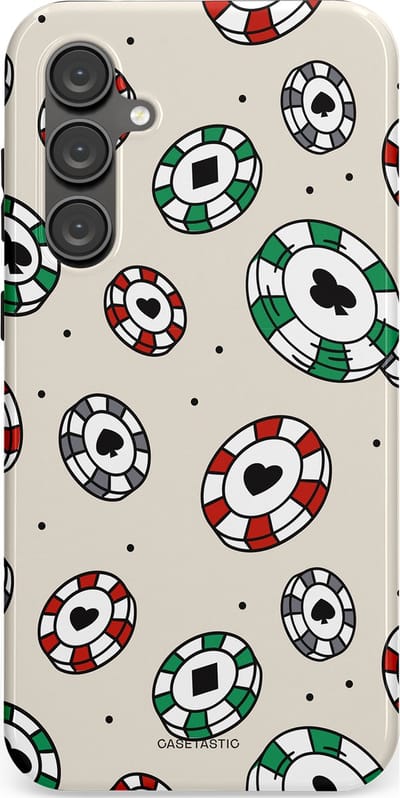 Casetastic Hoesje Geschikt voor Samsung S23 FE - Stijlvolle Beschermende Duo-layer Case - Casino Chips Patroon