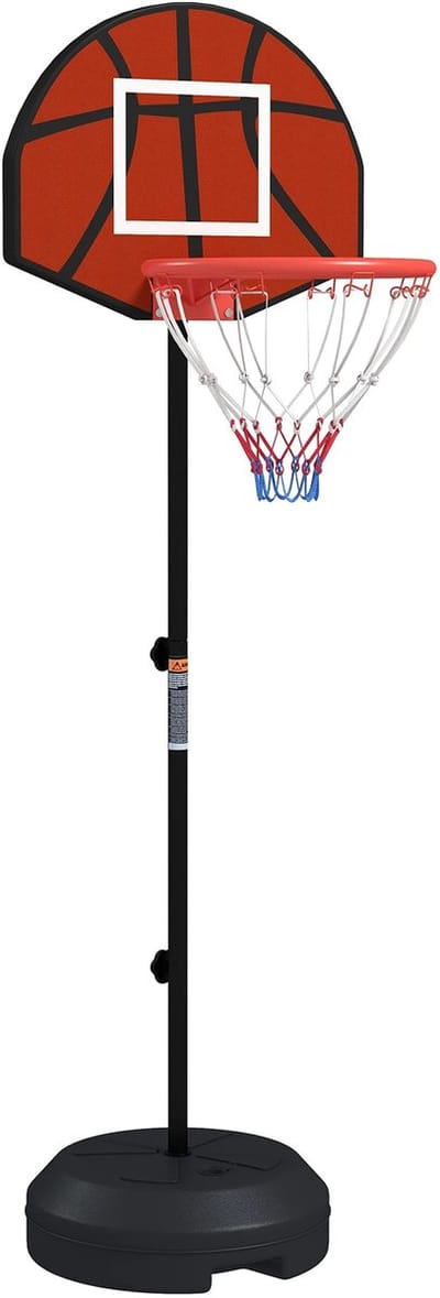 RosaBloom Basketbalring - Basketbalpaal - Basketbalstandaard - Basketball Hoop - Verstelbaar - Met Dartbord - Indoor/Outdoor - 129-179 cm
