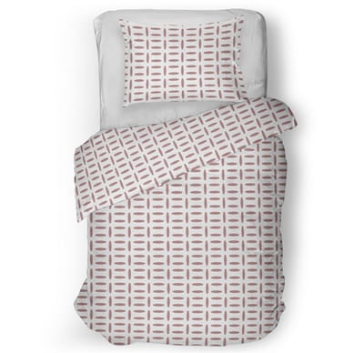 Snoozing Carla Dekbedovertrek - Eenpersoons - 140x200/220 cm - Pink