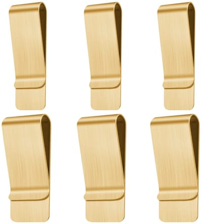 Dailygoods- Portemonnee Minimalistisch - Geldclip - Metalen Kaartclip - Roestvrij Staal - 6 Stuks - Luxe Afwerking