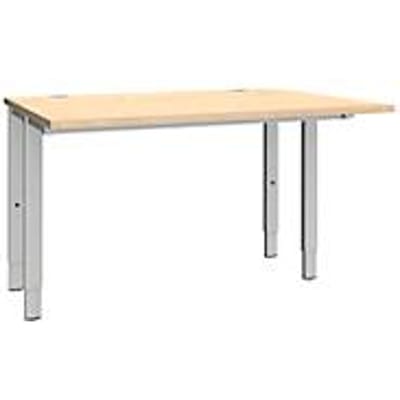 Schäfer Shop  Genius Bureautafel MODENA FLEX, 4-poot rechthoekige buis, tweezijdig, B 1200 mm, esdoorn