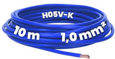 10 Meter Donkerblauwe 1 mm² Bedradingskabel - Flexibele PVC Aderkabel voor Diverse Toepassingen