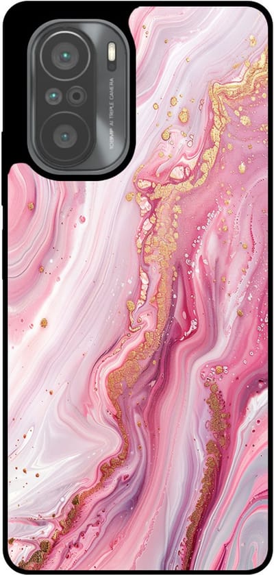 Smartphonica Telefoonhoesje Geschikt voor Xiaomi Mi 11i met marmer opdruk - TPU backcover case marble design - Roze geschikt voor Xiaomi Mi 11i