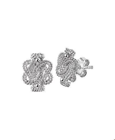 Zilver Gerhodineerde Oorknoppen Surinaamse mattenklopper 1321355
