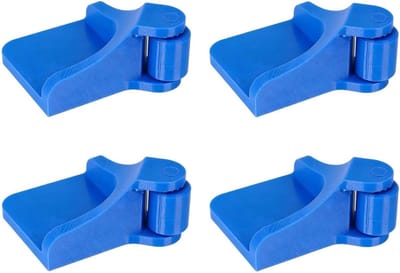 Slanggeleider - Rol voor wielen - Voertuig reinigen - Soepele rolfunctie - 12 x 12 x 4 cm - Blauw
