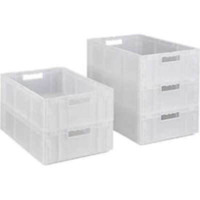 SSI Schäfer Euro Box MF 6170, gemaakt van PP, inhoud 30,8 liter, doorzichtig, 5 stuks