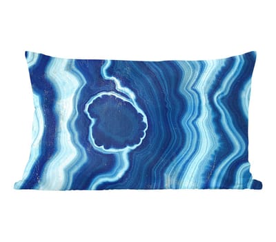 Sierkussens - Kussentjes Woonkamer - 60x40 cm - Agaat - Neon - Blauw - Edelsteen