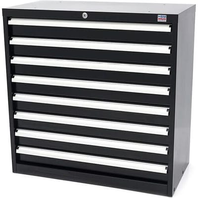 HBM 8 Laden Profi Gereedschapskast 90 x 45 x 90 cm zwart