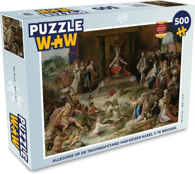 Puzzel Alrie op de troonsafstand van keizer Karel v te Brussel - Legpuzzel - Puzzel 500 stukjes
