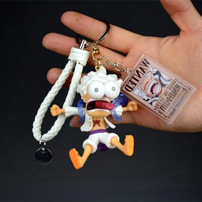 Anime One Piece Gear 5 Luffy Figuur Hanger Sleutelhanger Poppetje Hanger Speelgoed Decoratie Cadeau Mooi Ontwerp Duurzaam white