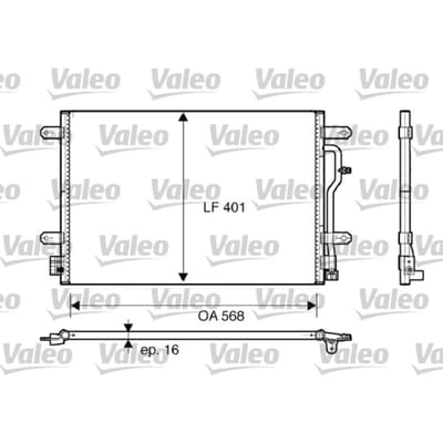 Condensator, airconditioning VALEO 817741