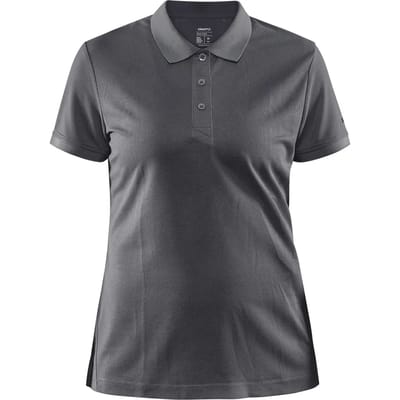 Craft Unify Polo Dames - Donkergrijs Gemeleerd | Maat: M