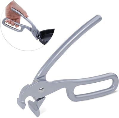 Pizza Pan Grijper - Tang Oven - Hete Pannen Pakken - Heavy Duty Aluminium - 19.8 x 3.3 cm - Zilver