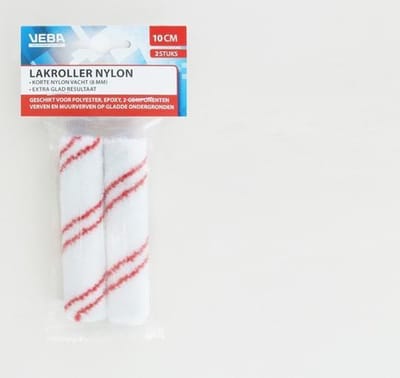 Muur vacht anti-spat verfroller nylon pluisvrij 6,2 x 25 cm - Verfspullen - Schildersbenodigheden